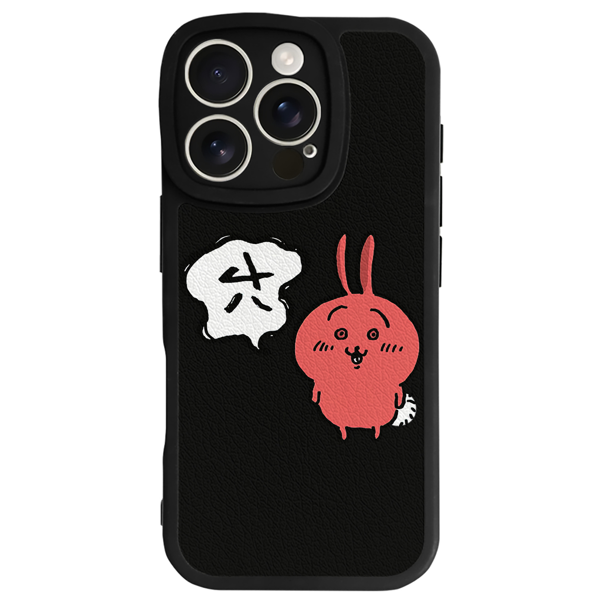 （画像用） ちいかわ ハチワレ Chii-kawa hachiware 【iPhone 16シリーズ対応】シリコンスマホケース（レザー調） 材質：シリコン